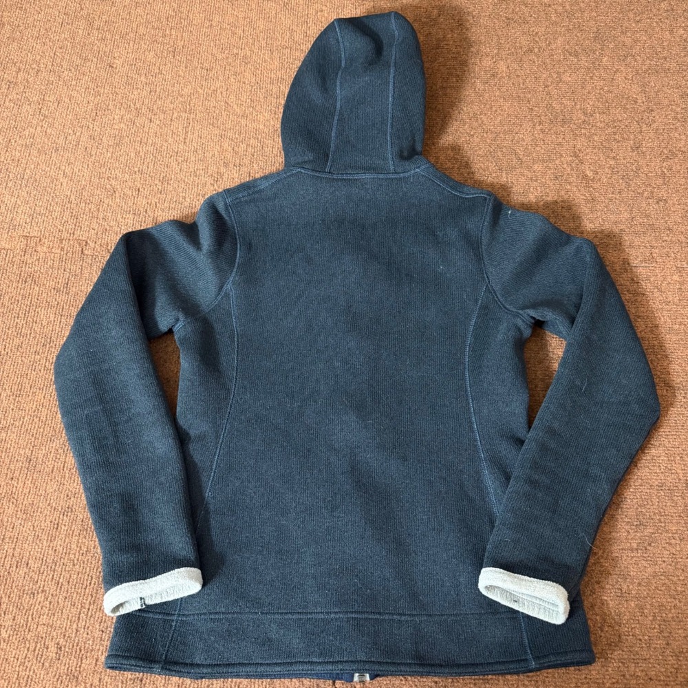The North Face Crescent Hooded Fleece Jacket Womens Small Gray Full Zip Sweater - Picture 9 of 10